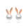S925银针：白珍珠兔子耳钉