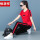 新中式女装7715红色(短袖长裤)