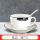 180ml黑边咖啡杯带瓷勺