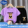 大金熊紫T恤+黑短裤
