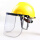 透明pvc防护面屏+铝支架+安全帽