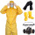 (增强型化学防护服)+防毒面具+护目镜+脚套+手套