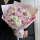 郁金香粉玫瑰混搭韩式花束