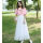 粉色彼岸上衣+白色裙子
