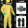 加强型黄色化学防护服+防毒面具+防护手套+送护目镜