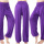 女灯笼裤莫代尔紫色-垂坠感夏天女裤