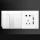 T白双USB带开关+单支架(白色)