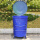240L圆形加厚铁桶带盖子蓝