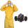 黄色(增强型化学防护服)+防毒面具