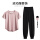 粉色短袖两件套(黑裤)【大码运动