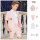 粉色刺绣4件套：短袖外套+衬衫+领结+短裤