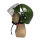 军绿色德式头盔带面罩（亮面）