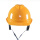黄色 V型透气孔安全帽无标
