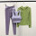绿外套+紫文胸+紫长裤