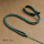 3mm菠萝绳隔片+和田玉顶珠-秋香绿绳