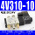 4V310-10 DC24V+接头和消声器