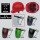 红色PE安全帽+支架面屏（送电焊眼镜+擦布）