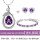 14粒紫水晶手链 项链 耳钉豪华包装套装