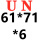 玫红色 UN-61*71*6