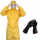 黄色增强型化学防护服+耐酸碱手