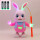 跳舞兔子灯笼【普通电池】 1cm