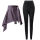 葡萄紫裙罩+健身裤（黑色）