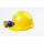 黄色普通PE安全帽带头灯 含充电器