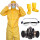 黄色(增强型化学防护服)+防毒面具+护目镜+脚套