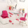 粉红色桌子+椅子
