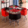 4椅子+90cm方桌，黑红色