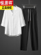 【套装】七分袖-TZ201白黑