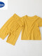 七分裤套装黄色六一儿童节礼物
