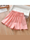 粉红色 纯棉宽松裙裤
