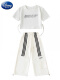 EOF白短袖+条纹白长裤