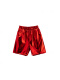 单件B284红色亮皮短裤