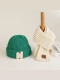 N字帽 绿色+米巾