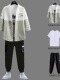 S7716白绿/衬衫+短袖T恤+休闲裤