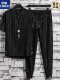 黑色短袖长裤套装(T恤+长裤)