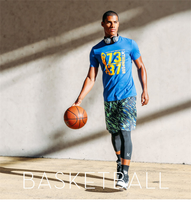 安踏男装 2017夏季kt汤普森文化纪念款运动t恤 吸湿速干短袖针织衫