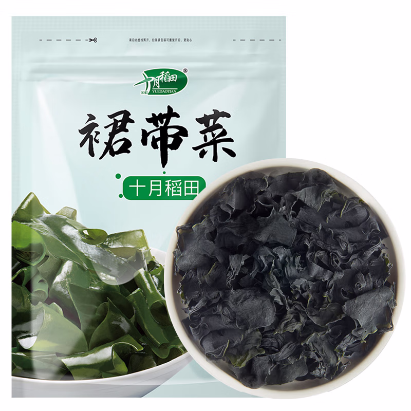 十月稻田 大连产裙带菜 150g  裙带菜虾皮汤 早餐低脂 火锅煲汤 海产干货