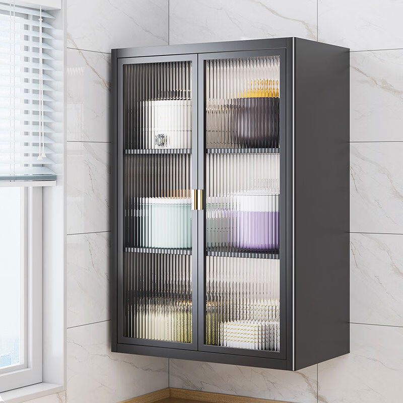 厨房壁挂多功能调料品盒置物架墙上免孔挂壁式调味料瓶罐收纳柜 加配毛巾杆使用更便捷