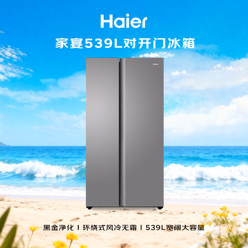 海尔（Haier）「家宴系列」539L对开门冰箱BCD-539WGHSSEDH9