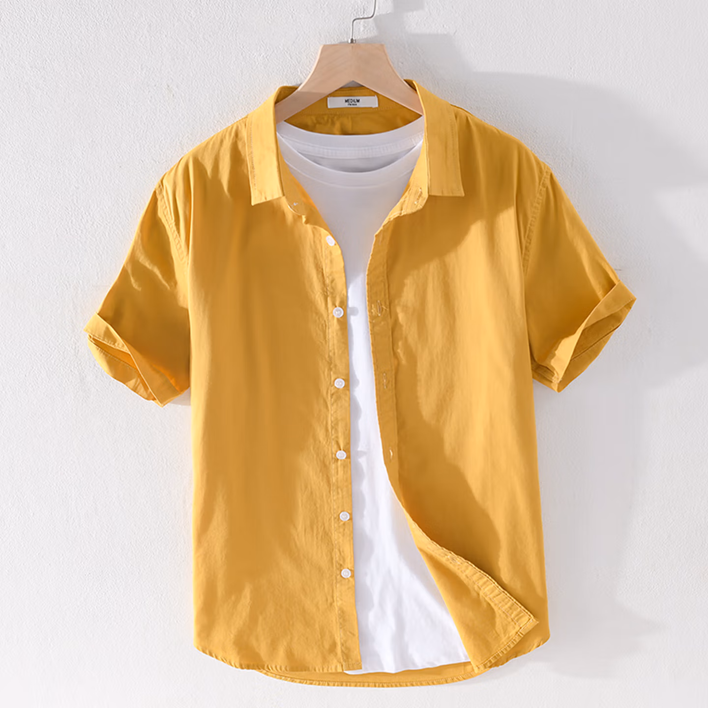 Pure Cotton Short-sleeved Shirt Men's Simple And Versatile Casual Jacket Men's Fashionable And Comfortable Breathable Shirt Men's Trend_viptrois.com