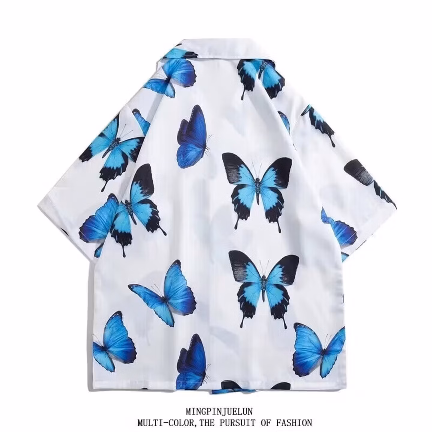 Thai Retro Versatile Flower Shirt Short-sleeved Hong Kong Style Hawaiian Style Design Sense Loose Shirt Men_viptrois.com