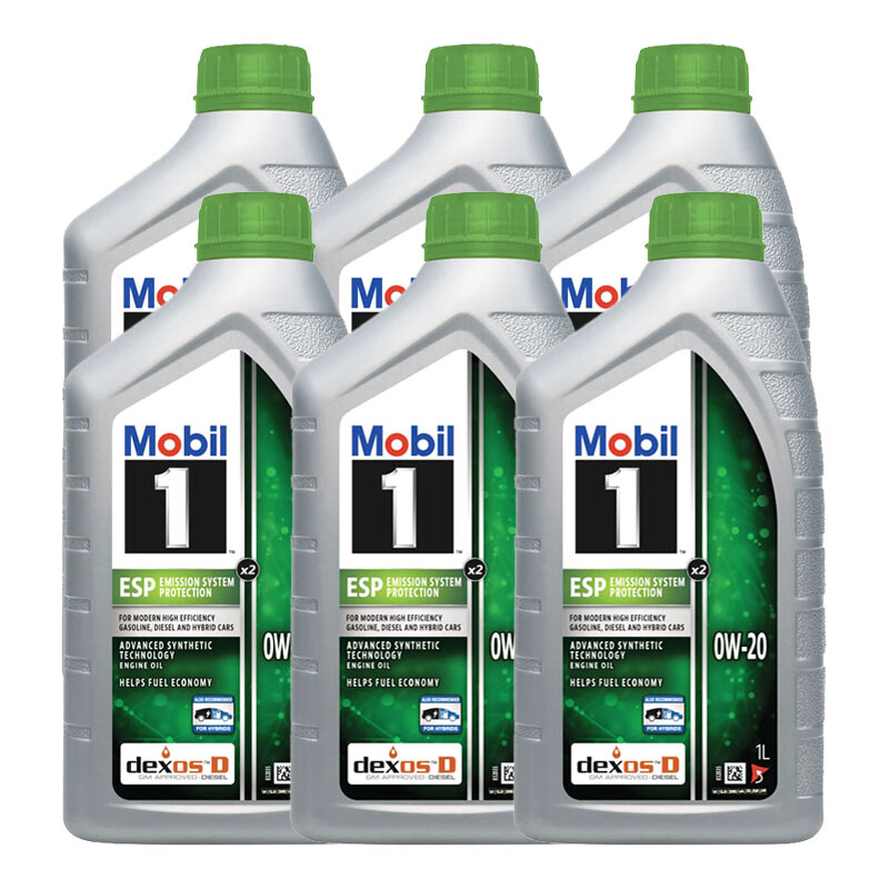���ڣ�Mobil��1�� ������ESPȫ�ϳɻ������� �������� ŷ��ԭװ���� 1ƿװ 0W20 SP/C6 1L*6 448Ԫ