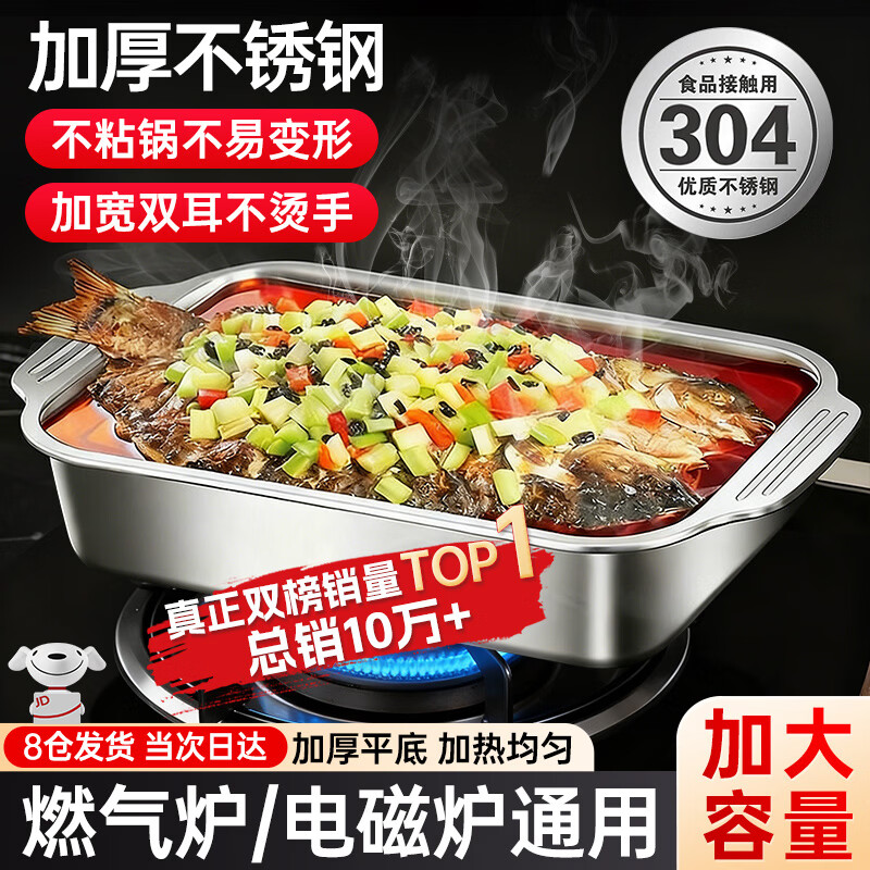 ׯ��Ȼ������304����ֿ���¯���¯ȼ���������̼������ÿ���ר�ù� ǳ��36*22*5.5cm-װ2������ 36cm32.22Ԫ