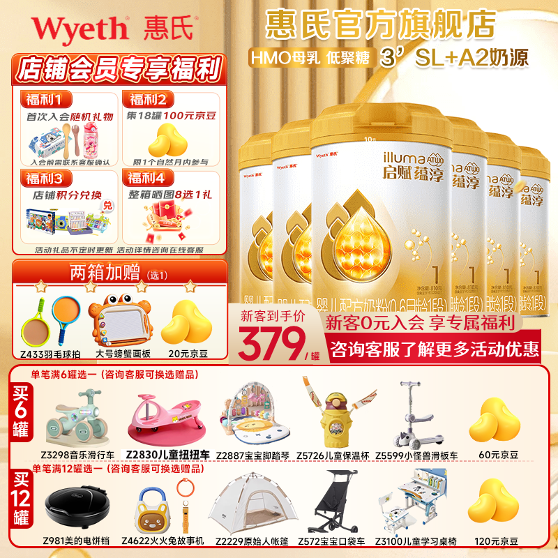 wyeth/���� �����̴� 1�� Ӥ���̷� 810g 6��