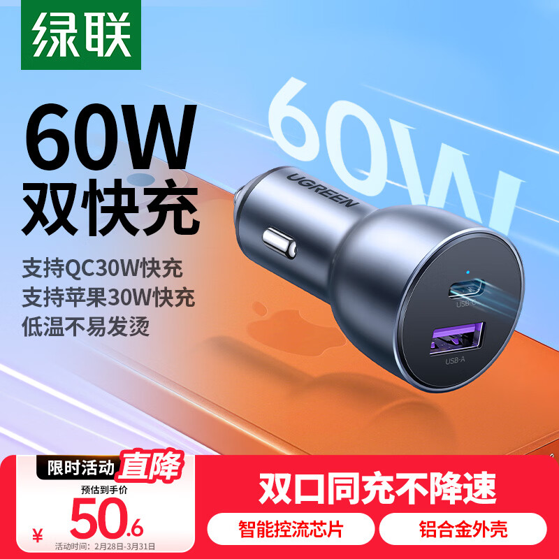 �������س��������������һ�϶�����ƻ��17PD30W��Ϊ�������ͷ˫��60W 50.6Ԫ