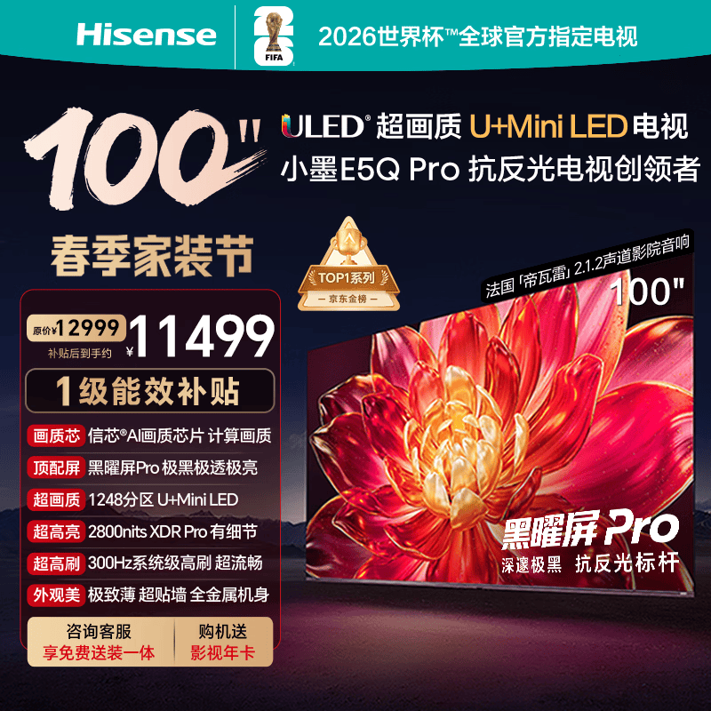 Hisense/���� E5Q Pro 100Ӣ�� ���� 100E5Q PRO  11499.54Ԫ