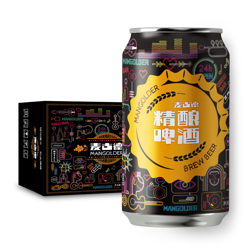 【旗舰店】青岛麦古德 精酿小麦啤酒330ml*12听